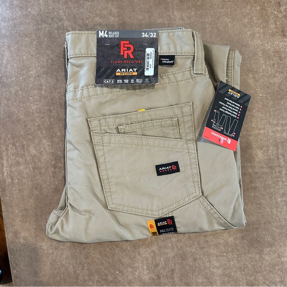 Ariat Men's FR Tan Pants - Picture 3 of 7